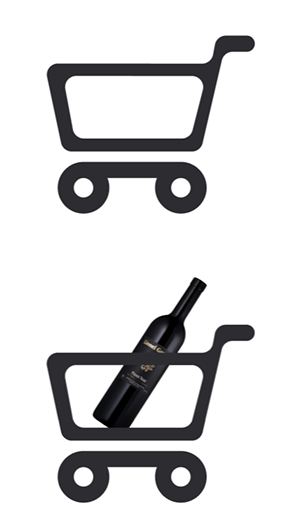 Cart widget of the Les Vins Lionel Gasser website
