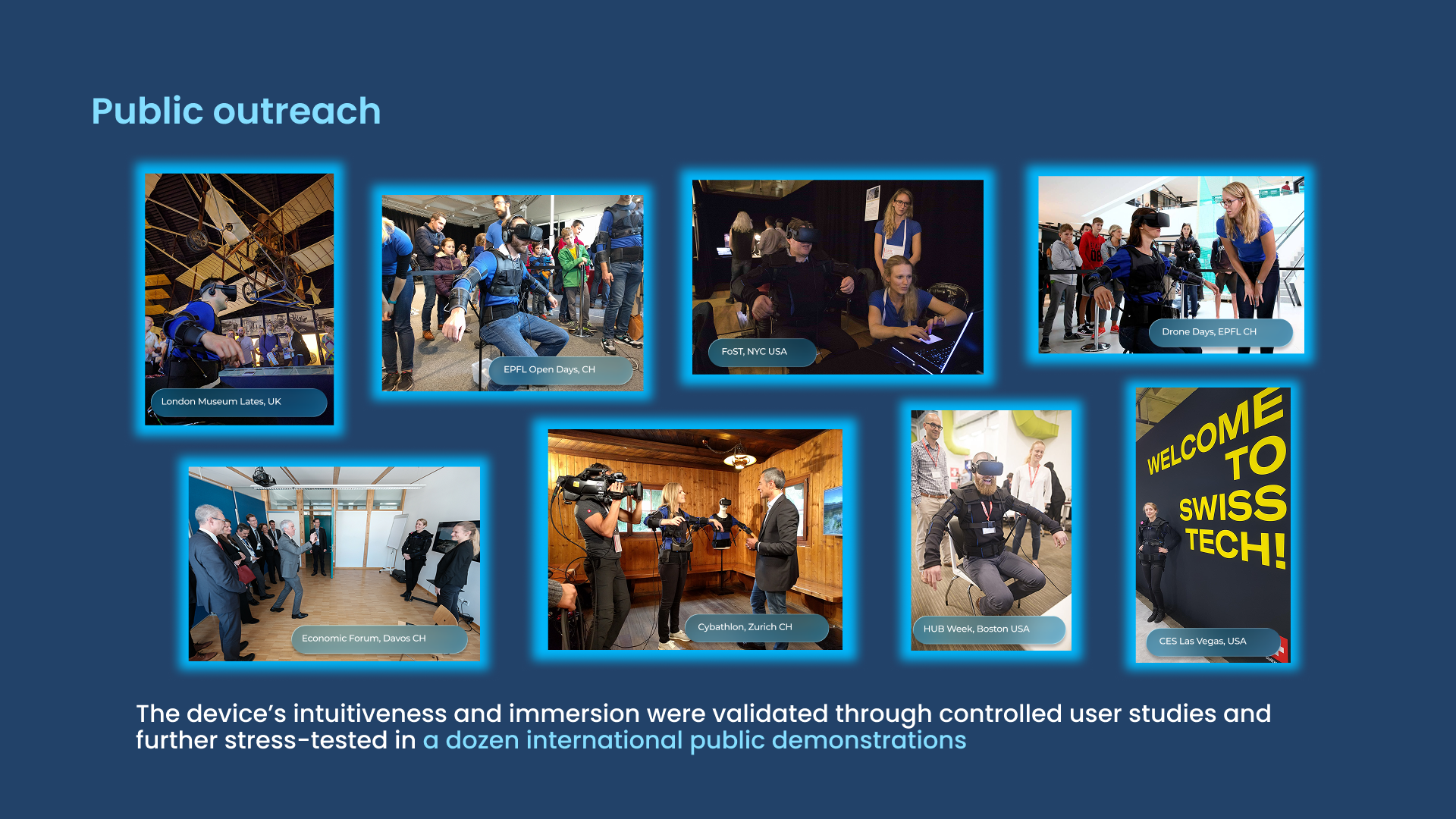 Photos of various interational demonstrations.