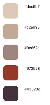 Color palette of the Cabinet du Collège website